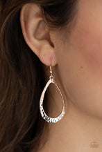 Load image into Gallery viewer, Bevel-headed Brilliance Rose Gold Earrings Paparazzi Accessories