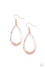 Load image into Gallery viewer, Bevel-headed Brilliance Rose Gold Earrings Paparazzi Accessories