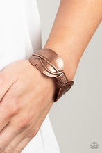 Load image into Gallery viewer, Quill Quencher Copper Feather Cuff Bracelet Paparazzi Accessories
