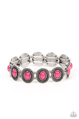 Dainty Delight Pink Stretchy Bracelet Paparazzi Accessories