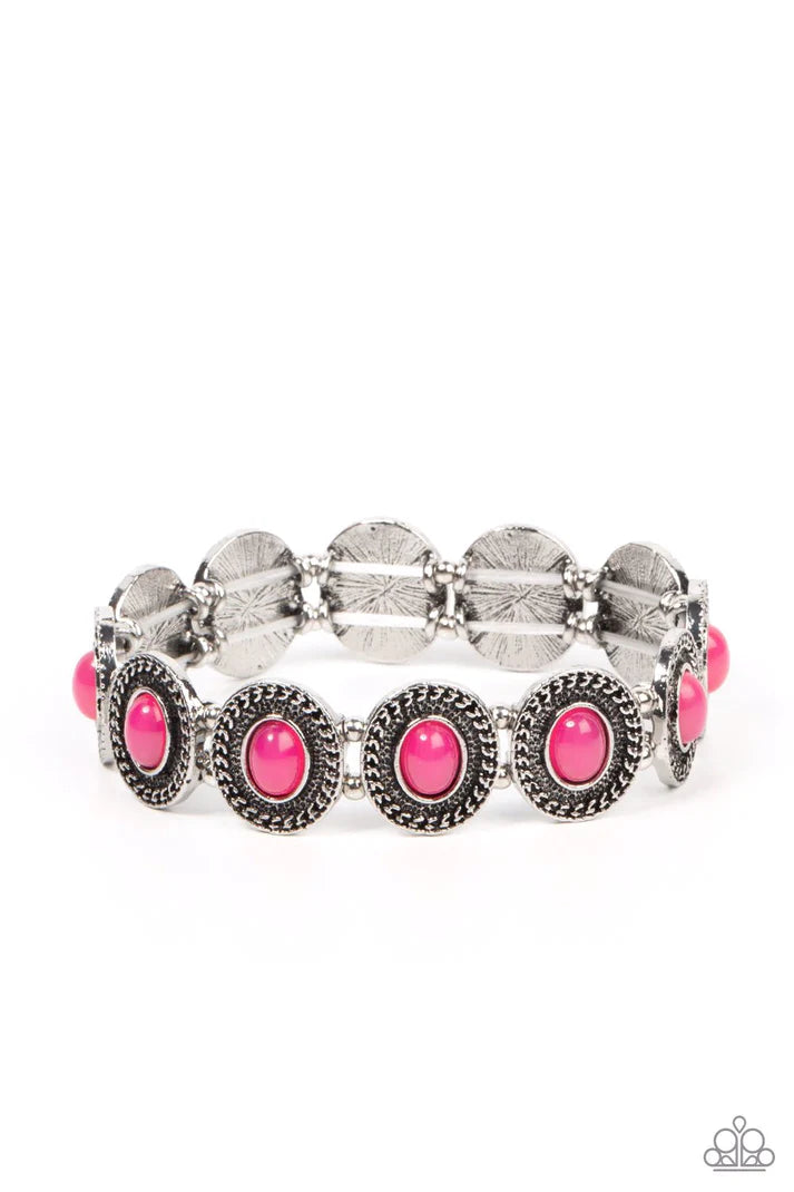 Dainty Delight Pink Stretchy Bracelet Paparazzi Accessories