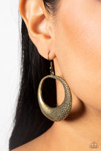 Load image into Gallery viewer, Downtown Jungle Brass Earrings Paparazzi Accessories