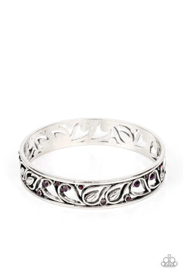 Versailles Villa Purple Rhinestone Bangle Bracelet Paparazzi Accessories