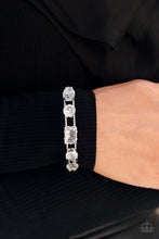 Load image into Gallery viewer, Uniquely Untapped White Rhinestone Cuff Bracelet Paparazzi Accessories