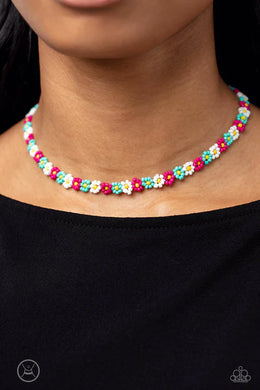 Seed Limit Pink Seed Bead Choker Necklace Paparazzi Accessories