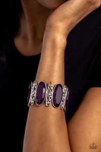 purple,stretchy,Saturated Sparkle Purple Bracelet