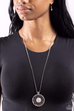 Load image into Gallery viewer, Wall Street Web White Pearl Rhinestone Necklace Paparazzi Accessories