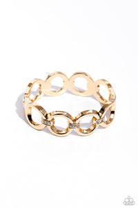 gold,hinge,rhinestones,Chic Collection Gold Rhinestone Hinge Bracelet