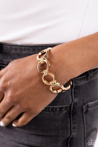 gold,hinge,rhinestones,Chic Collection Gold Rhinestone Hinge Bracelet