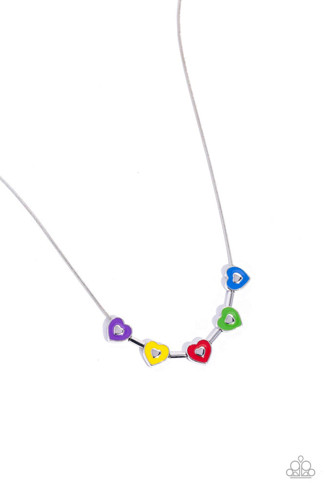 ELECTIC Heart Multi Heart Necklace Paparazzi Accessories
