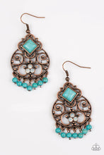 Load image into Gallery viewer, Western Wonder Copper Turquoise Stone Earrings Vivacious Bombshell Bling, LLC, Jenny and James Davison