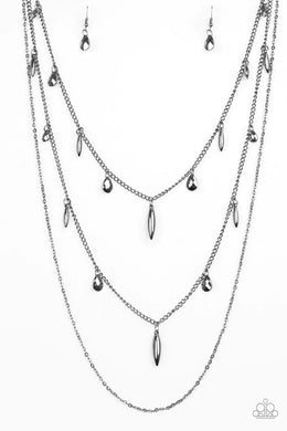 Bravo Bravado Black Gunmetal Necklace Paparazzi Accessories