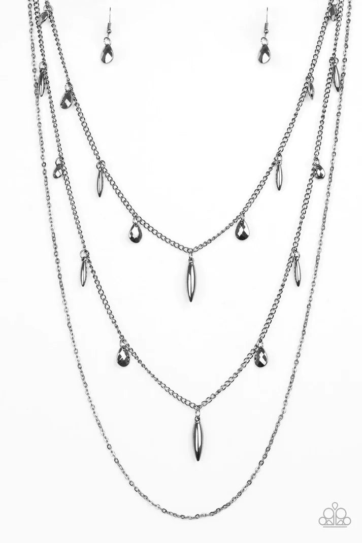 Bravo Bravado Black Gunmetal Necklace Paparazzi Accessories