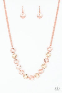 copper,gold,short necklace,Simple Sheen - Copper Necklace