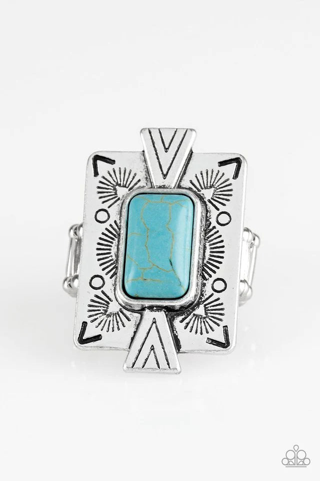So Smithsonian Blue Stone Ring Paparazzi Accessories