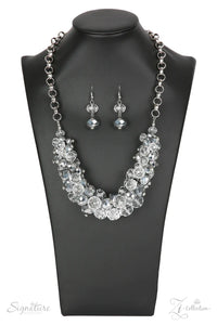 2018 Zi,short necklace,silver,The Erika Zi Collection Necklace