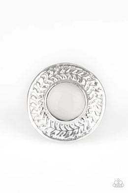 Garden Garland White Moonstone Ring Paparazzi Accessories