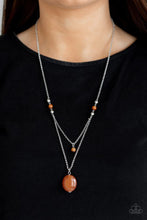 Load image into Gallery viewer, Time To Hit The Roam Orange Stone Necklace Paparazzi Accessories