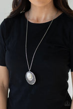 Load image into Gallery viewer, Medallion Meadow White Stone Necklace Paparazzi Accessories