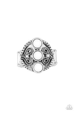 Triple Whammy White Ring Paparazzi Accessories