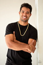 Load image into Gallery viewer, Knockout King Gold Necklace Paparazzi Accessories