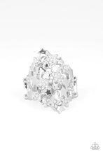 Load image into Gallery viewer, Star-tacular, Star-tacular White Rhinestone Star Ring Paparazzi Accessories