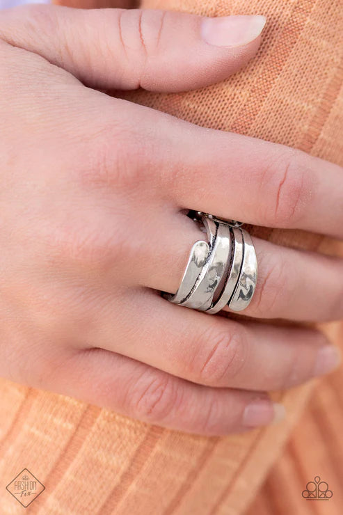 Behind the Sheen Silver Ring Paparazzi Accessories