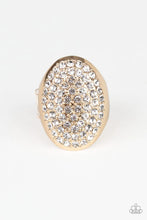 Load image into Gallery viewer, Bling Scene Gold Rhinestone Ring Paparazzi Accessories