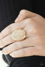 Load image into Gallery viewer, Bling Scene Gold Rhinestone Ring Paparazzi Accessories