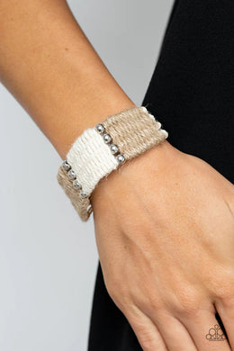High Tides Brown Urban Pull-tIe Bracelet Paparazzi Accessories