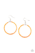 Load image into Gallery viewer, Colorfully Curvy Orange Earrings Paparazzi Accessories
