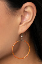Load image into Gallery viewer, Colorfully Curvy Orange Earrings Paparazzi Accessories