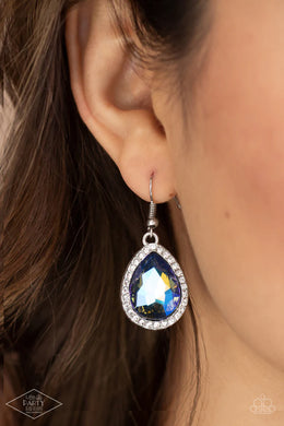 Dripping WIth Drama Multi Oil Spill Rhinestone Earrings Paparazzi Accessories