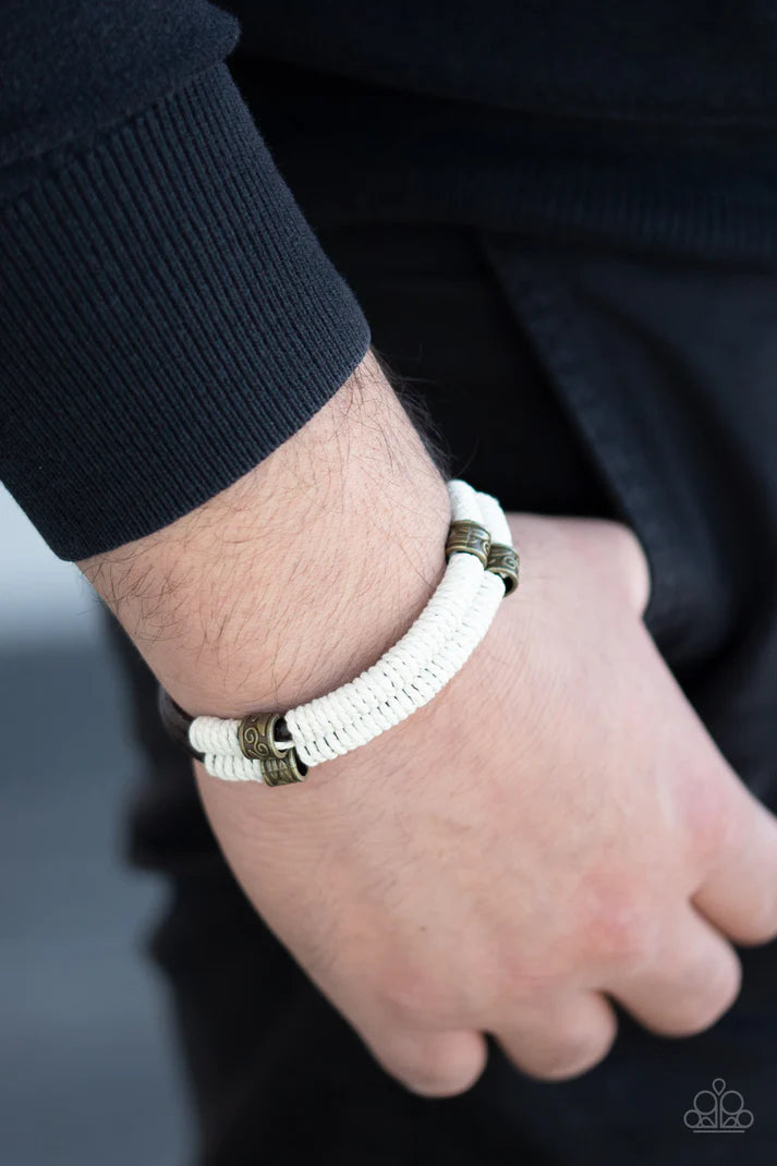 Island Renegade Brown Leather Pull-Tie Urban Bracelet Paparazzi Accessories