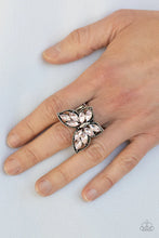 Load image into Gallery viewer, Fluttering Fashionista Pink Rhinestone Butterfly Ring Paparazzi Accessories