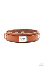 Load image into Gallery viewer, Dont Quit Brown Urban Leather Snap Bracelet Paparazzi Accessories