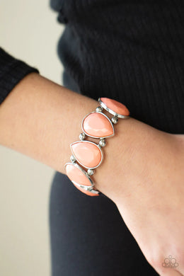 Flamboyant Tease Orange Stretchy Bracelet Paparazzi Accessories