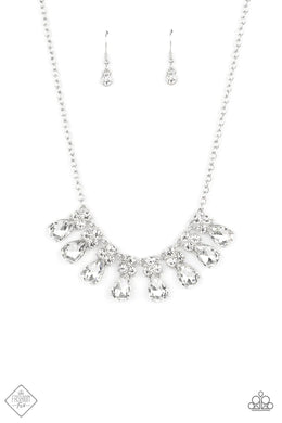 Sparkly Ever After White Rhinestone Necklace Paparazzi Accessories