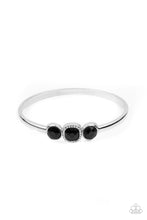 Load image into Gallery viewer, Royal Demands Black Rhinestone Bangle Bracelet Paparazzi Accessories