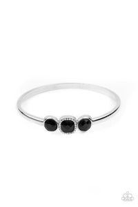 bangles,black,rhinestones,Royal Demands Black Rhinestone Bangle Bracelet