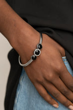 Load image into Gallery viewer, Royal Demands Black Rhinestone Bangle Bracelet Paparazzi Accessories