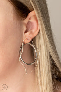 acrylic,jacket,post,white,Clear The Way! White Jacket Earrings
