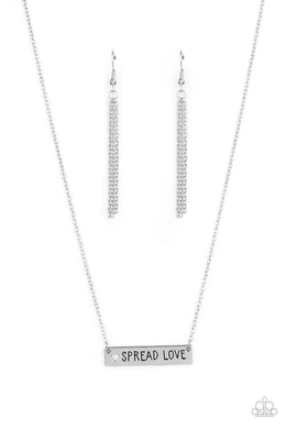 Spread Love Silver Necklace Paparazzi Accessories