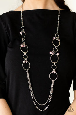 Ante UPSCALE Pink Pearl Necklace Paparazzi Accessories