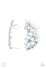 Load image into Gallery viewer, Garden Party Powerhouse Blue Rhinestone Post Ear Crawler Earrings Paparazzi Accessories