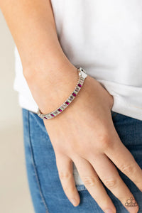 hinge,pink,rhinestones,Toast to Twinkle Pink Rhinestone Hinge Bracelet