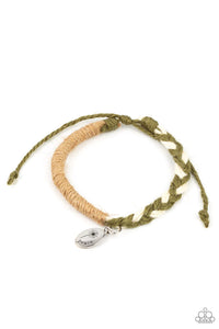 green,inspirational,pull-tie,urban,Perpetually Peaceful Green Pull-Tie Urban Bracelet