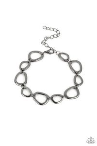 black,gunmetal,lobster claw clasp,All That Mod Black Gunmetal Bracelet