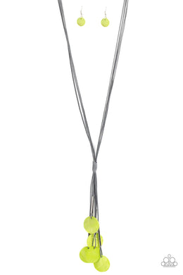 Tidal Tassels Green Necklace Paparazzi Accessories