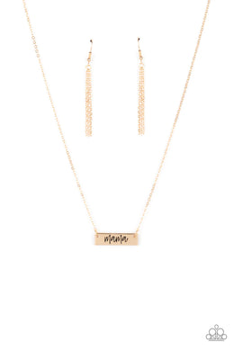 Blessed Mama Gold Necklace Paparazzi Accessories